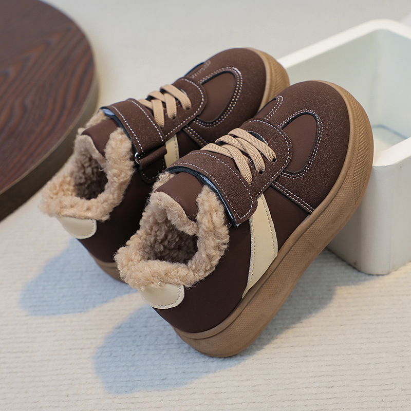 Nouveau design chaussures garçons chaussures de sport en polaire chaussures en coton chaussures chaudes d'hiver enfants bottes de neige imperméab