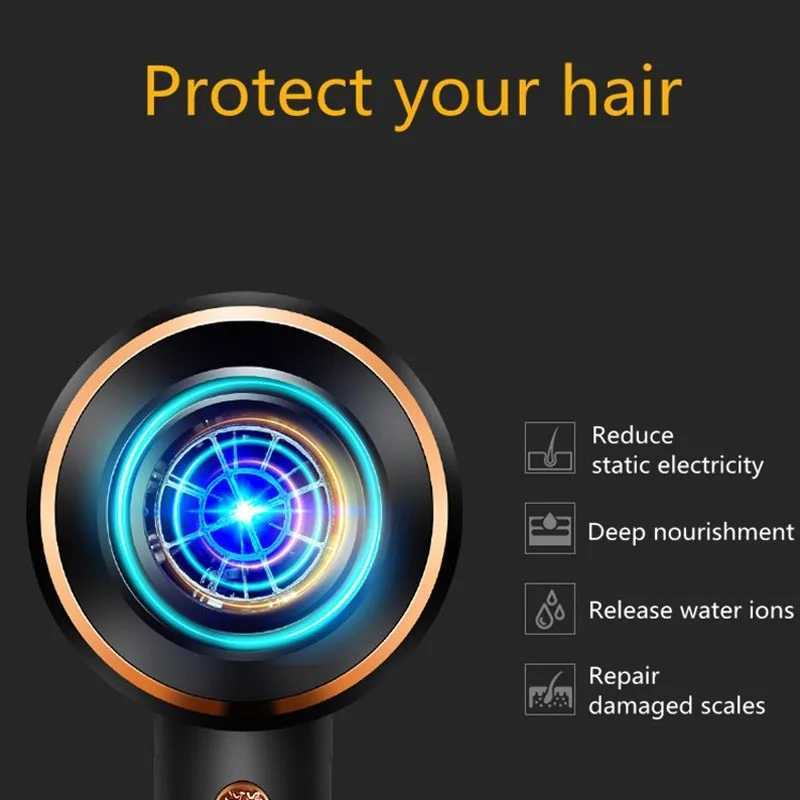 Kemei Powerf Electric Hair Dryer with Overheat Protection System New Hair Drying hine No Hair Injury Water Ions Hair Blower C2512020-image-1086999157