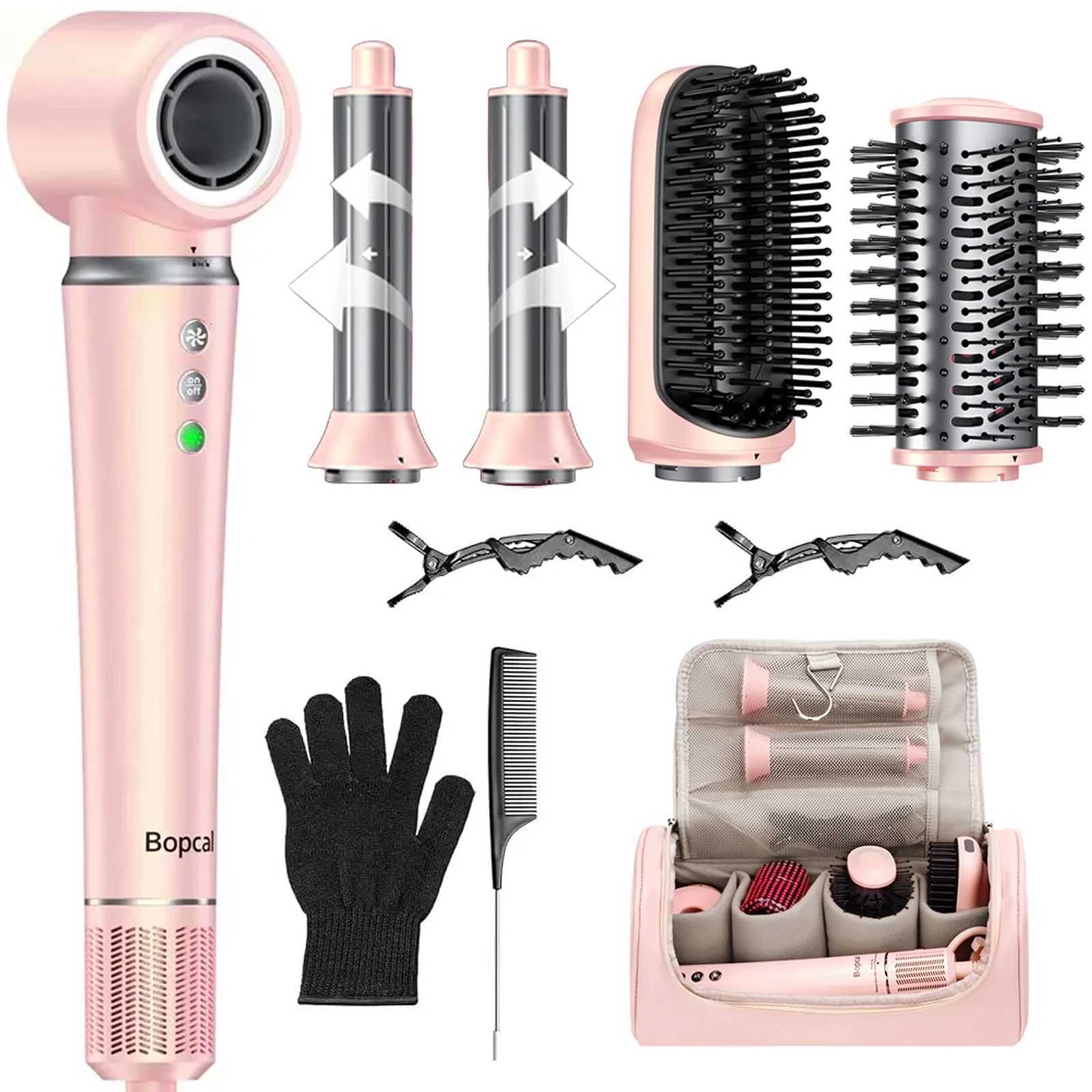 5 in 1 Hair Styler with Travel Bag Air Wrap 1200W Hair Dryer Straightening Blow Dryer B for Mtiple Styling He Hotel C251202-image-1086954068