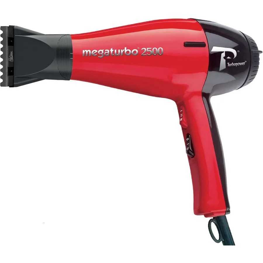 Turbo Power Megaturbo 2500 Red Hair Dryer Hot Blow Attachment Bundle Professional Salon Performance Powerf Airflow Lightwei C251202-image-1086954104