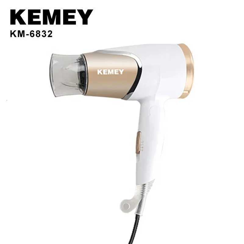 Kemei Cpact Travel Hair Dryer with Folding Handle Mini Portable Powerf Blow Dryer with Heat Protection Include Concentrator C251202-image-1086953293