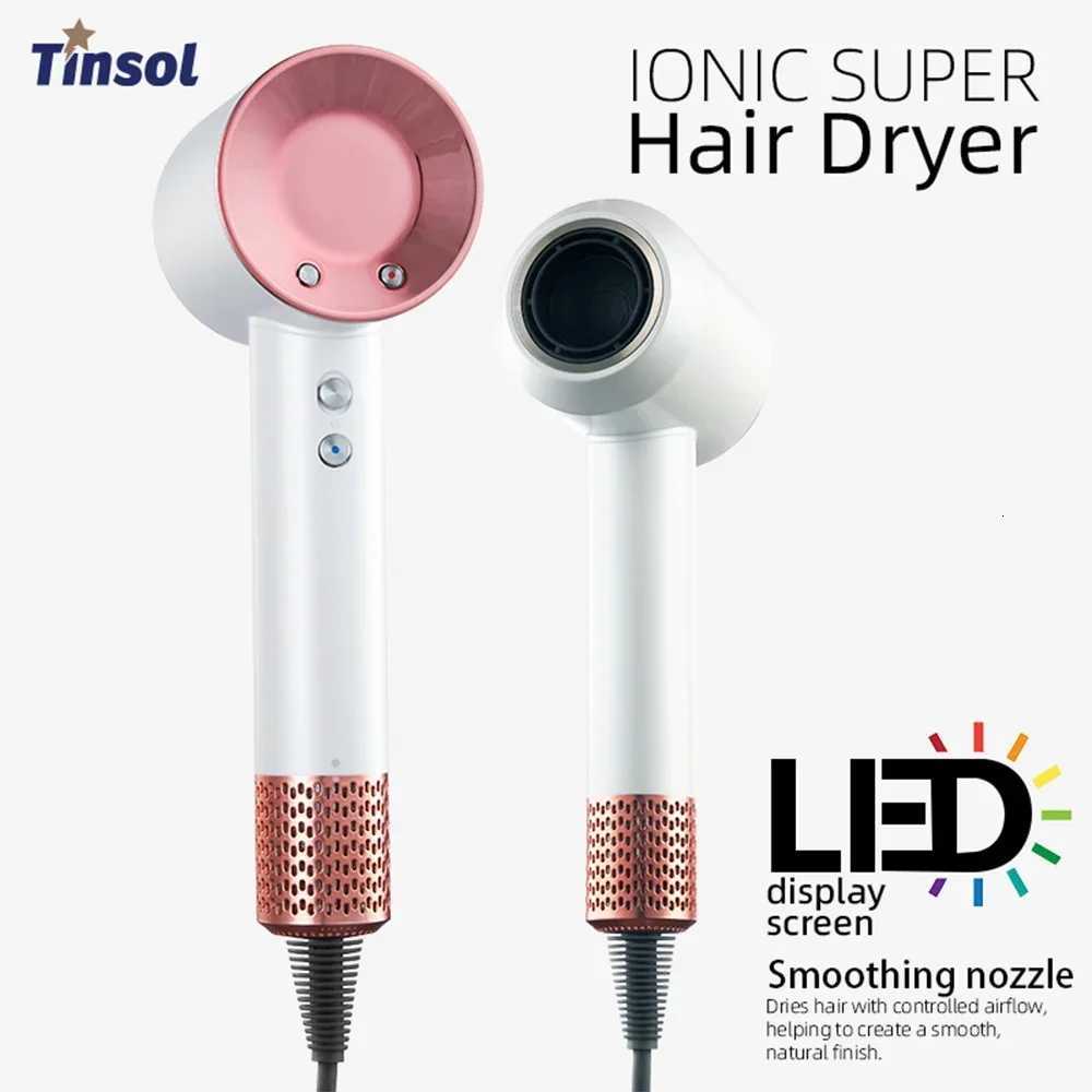 Professional Hair Dryer High Speed Negative Ion 110000rpm Hair Dryer 1500W Professional Hair Care with LED Temperature Display C251202-image-1086954103