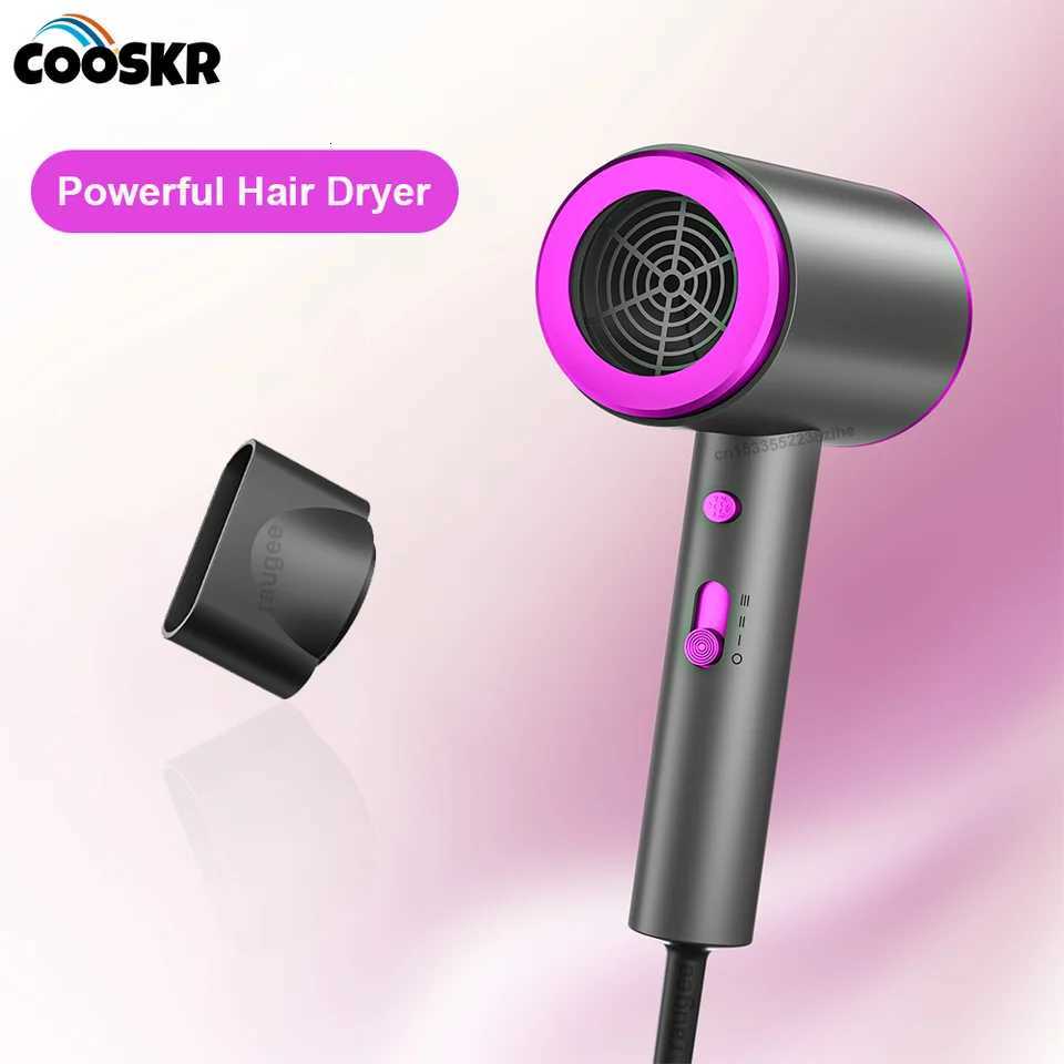 Professional Hair Dryer Powerf 1600W Fast Drying Low Noise 3 Speeds Blow Dryer Hot and Cold Air Function for He Salon Travel C251202-image-1086953303