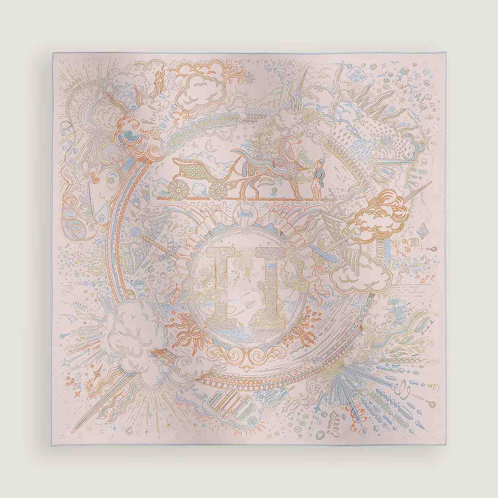 Top Brand 2026 Summer Scarves Super Quest Hand rolled H Twill Silk Square Scarf Classic Letter Pattern Designer 90cm