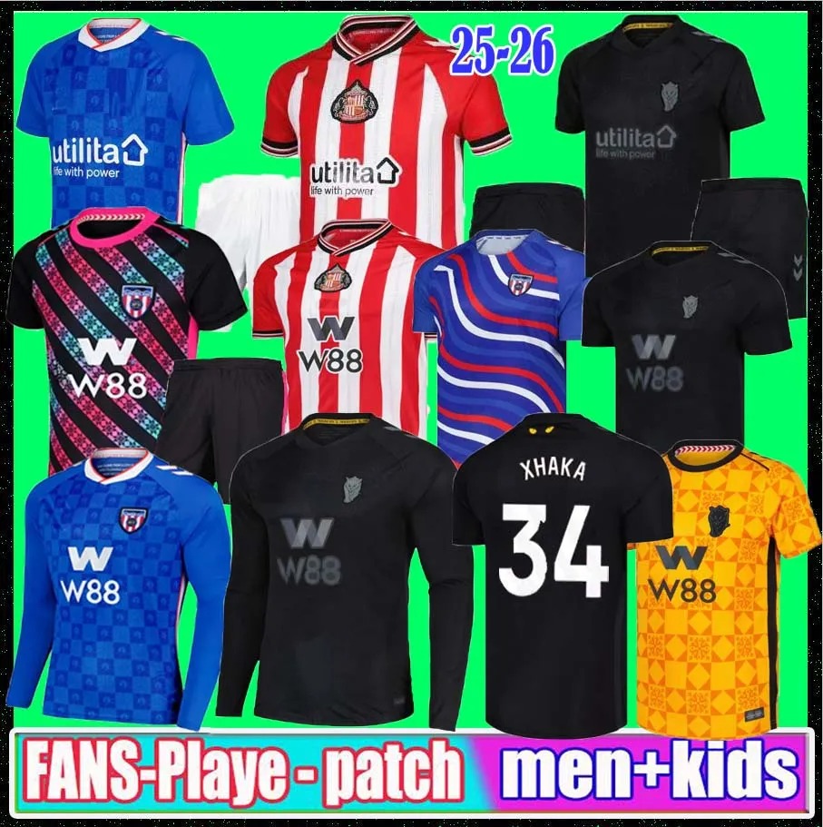 24 25 26 SUNDERLAND home Away Soccer Jerseys PRITCHARD 2025 Men Kids Kit BELLINGHAM STEWART SIMMS ROBERTS CLARKE DAKU EMBLETON SEELT E O&#039;NIE-image-999771193