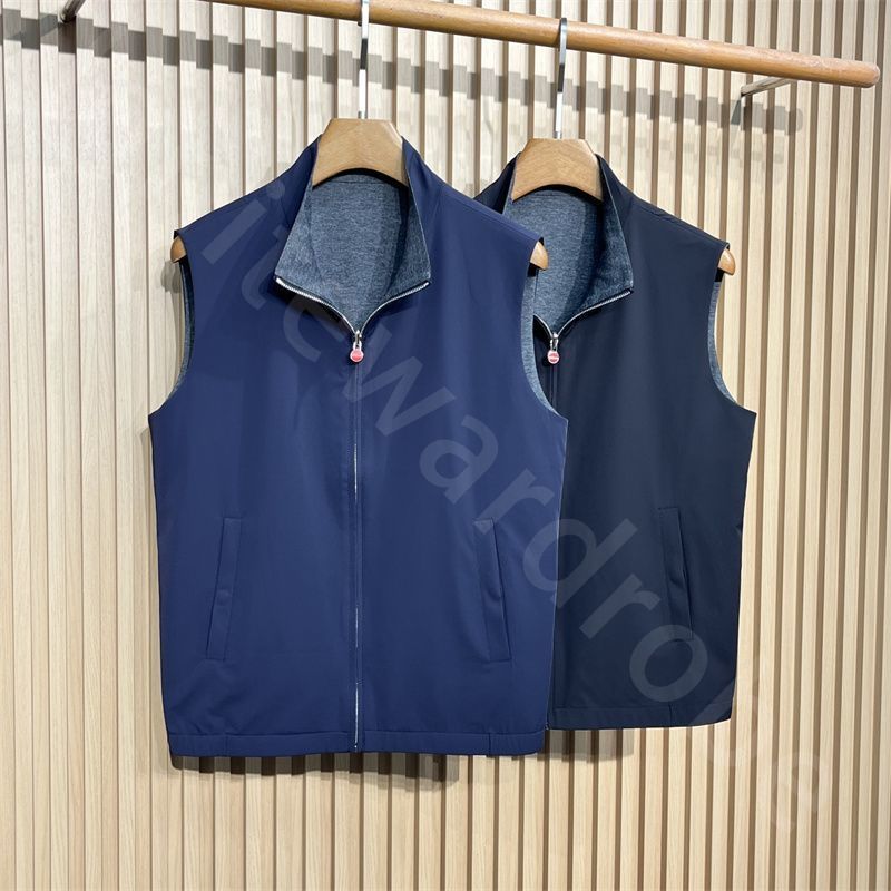 Autumn and Winter Mens Vests kiton Stand-up Collar Zipper Double-sided Casual Jacket Coat K1289