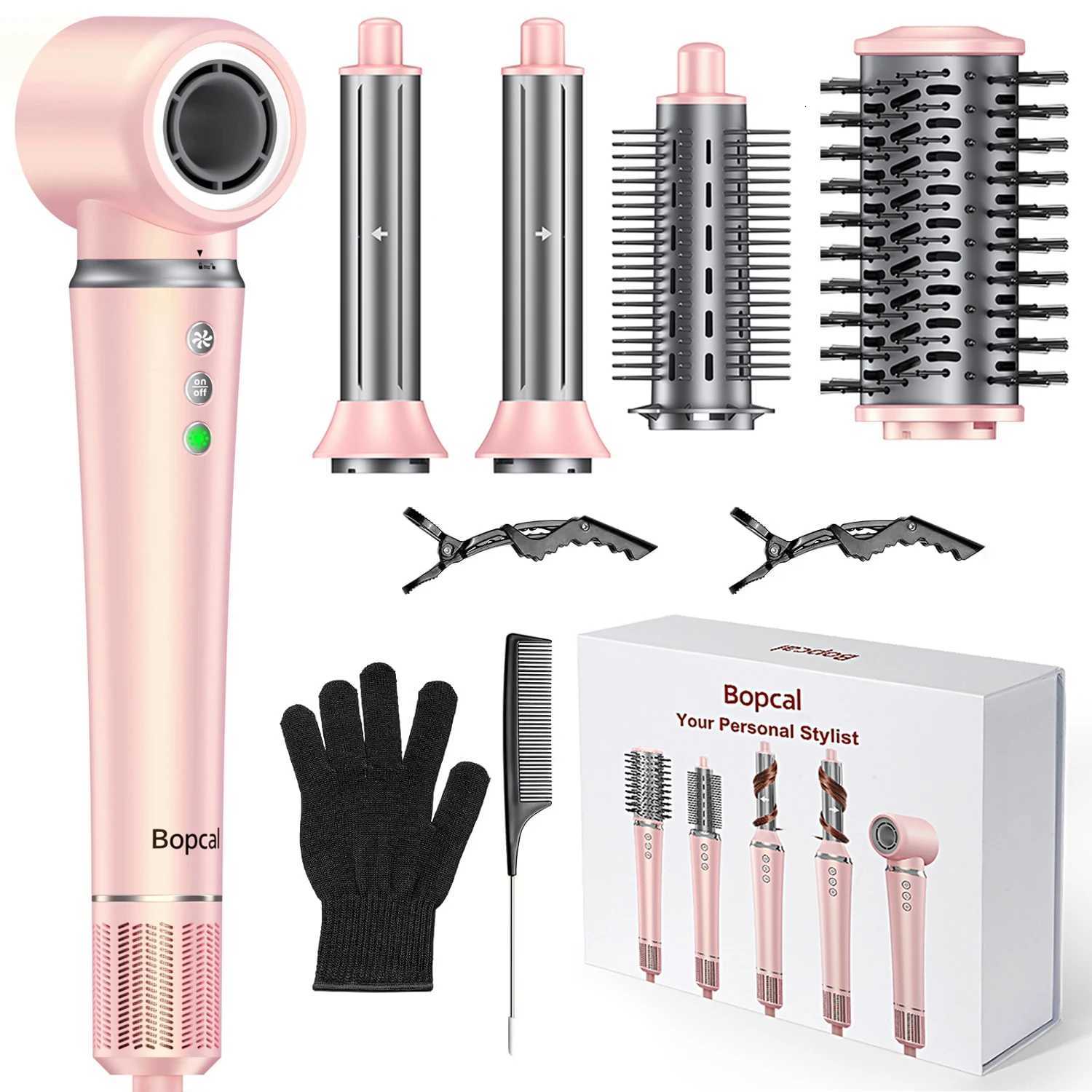 Professional Hair dryer air wrap 5 in 1 Hot Hair styler 160000 rpm No Heat Damage Air Styler Wrap - Curl Volumize Straighten C251202-image-1086953412