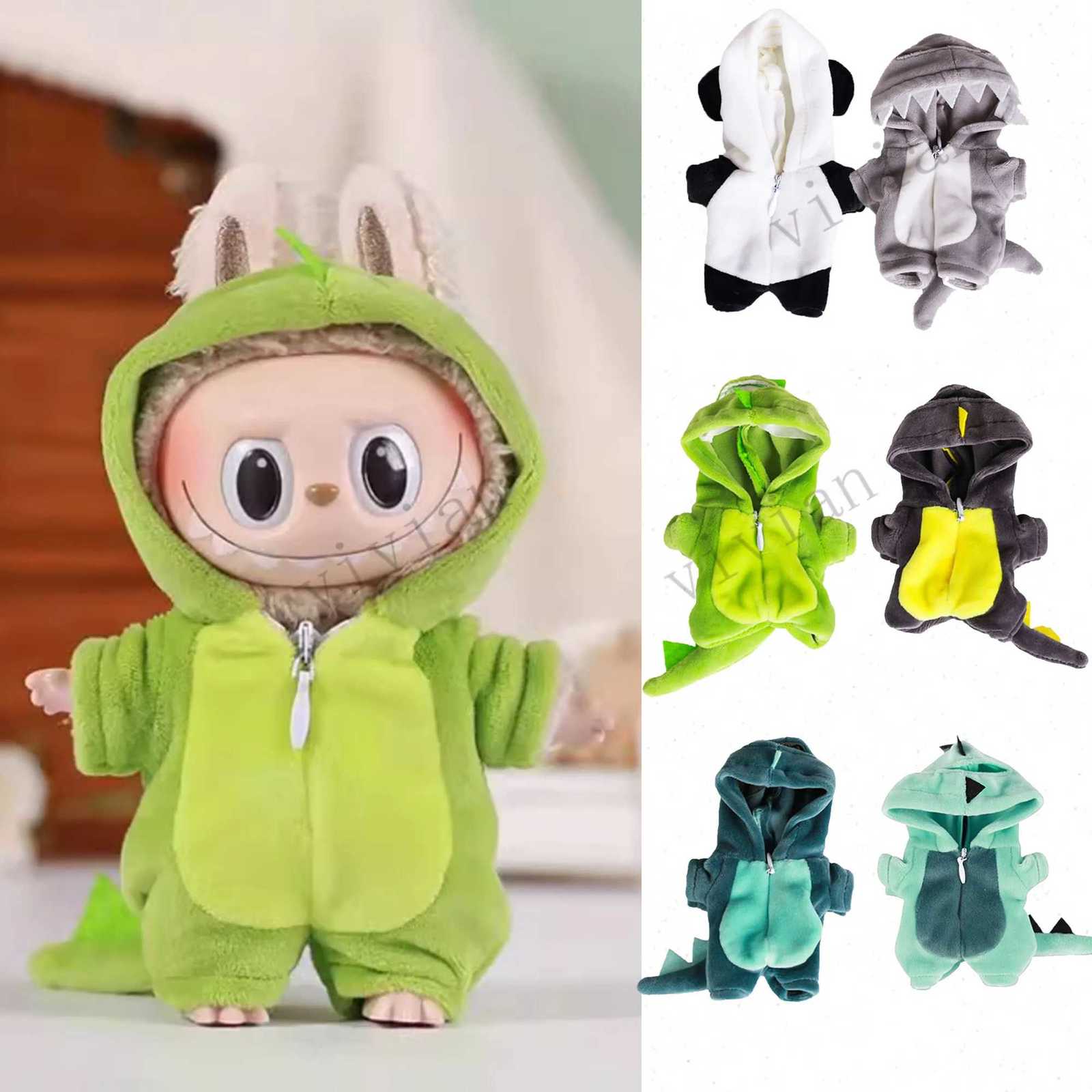 Dragon animal monster onesie For Labubu V3 V2 V1 baby clothes Dinosaur Costume for Ropa Labubu outfits W251202-image-1086942656