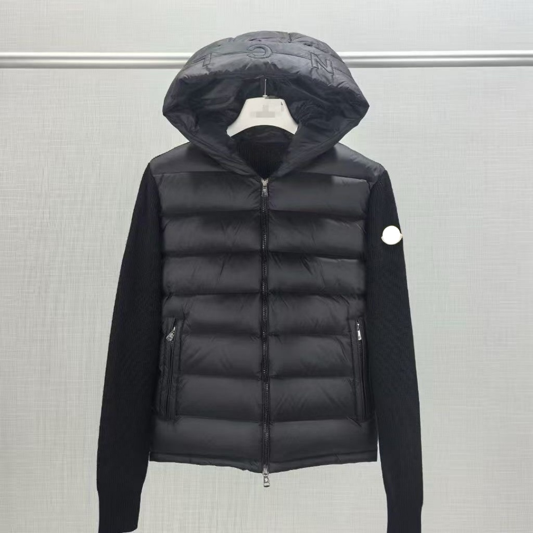 MC Down Jacket Designer Men Down Coat Men Winter Women Jacket Fashion Party Dressing Style Slim Fit Tight Corset Windbreaker Knitted patchwork casua