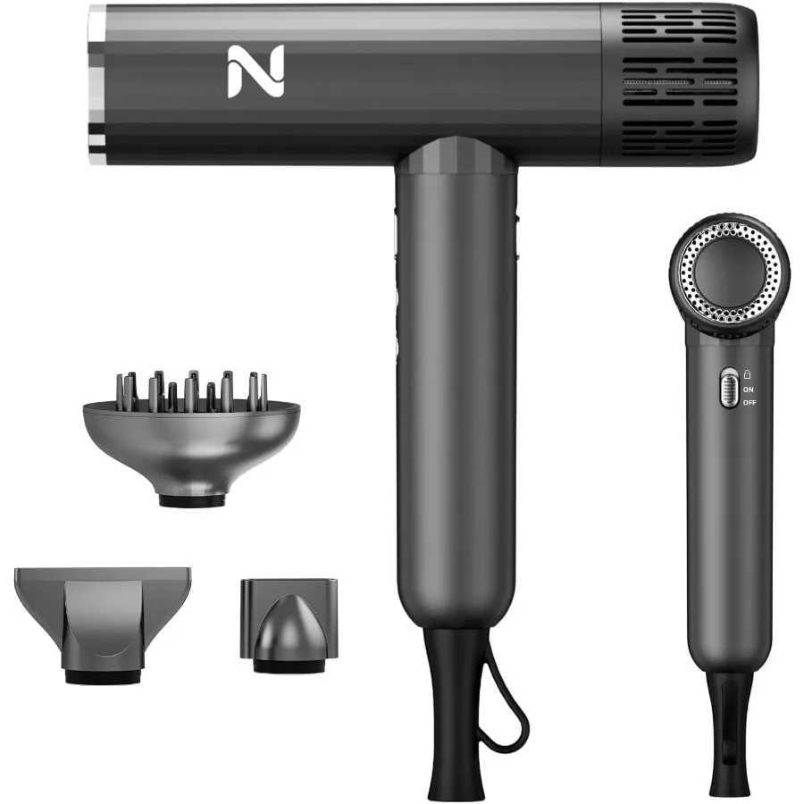 Ionic Salon Hair Dryer with 3 Attachments 1600W Professional Blow Dryer with 110000RPM High Speed Bless Motor for Fast Dryi C251202-image-1086953972