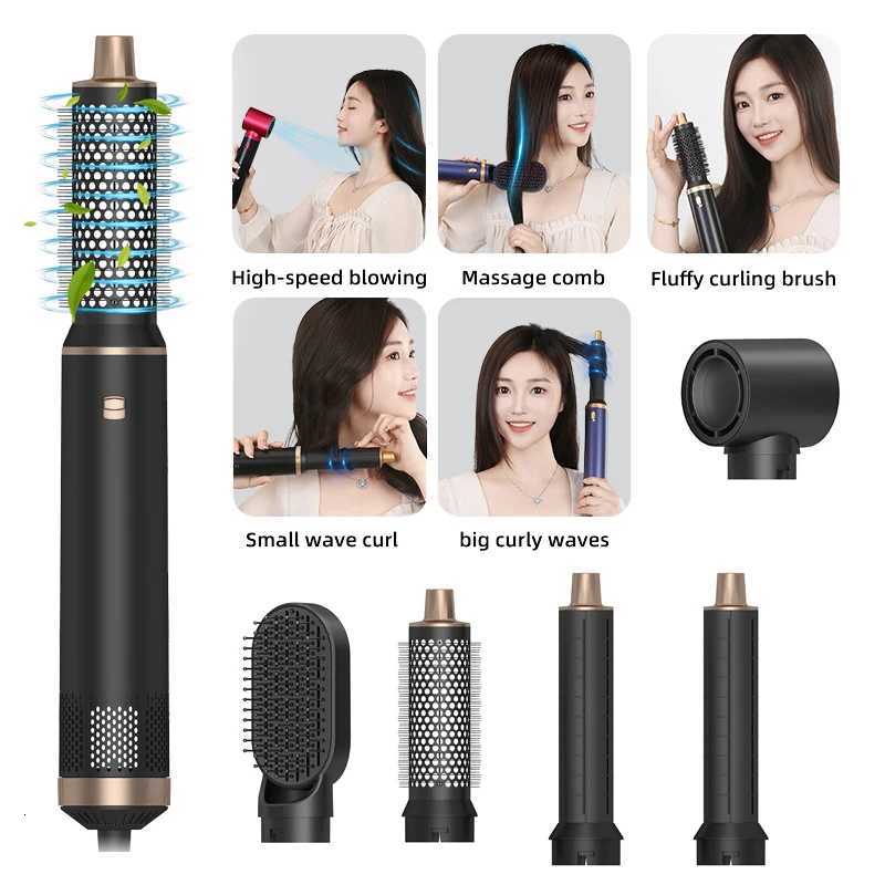 Five in One Hair Styling Tool 1000W Detachable Diffuser - Mtifunctional Hair Dryer Cb Curling Iron and Straightener C251202-image-1086953299