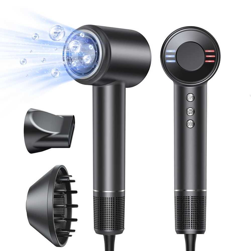 Electric High Speed Hair Dryer 120000RPM Bless Negative Ions Blow Dryer 1600W er Powerf Wind Lownoise Salon HairDryer C251202-image-1086953991