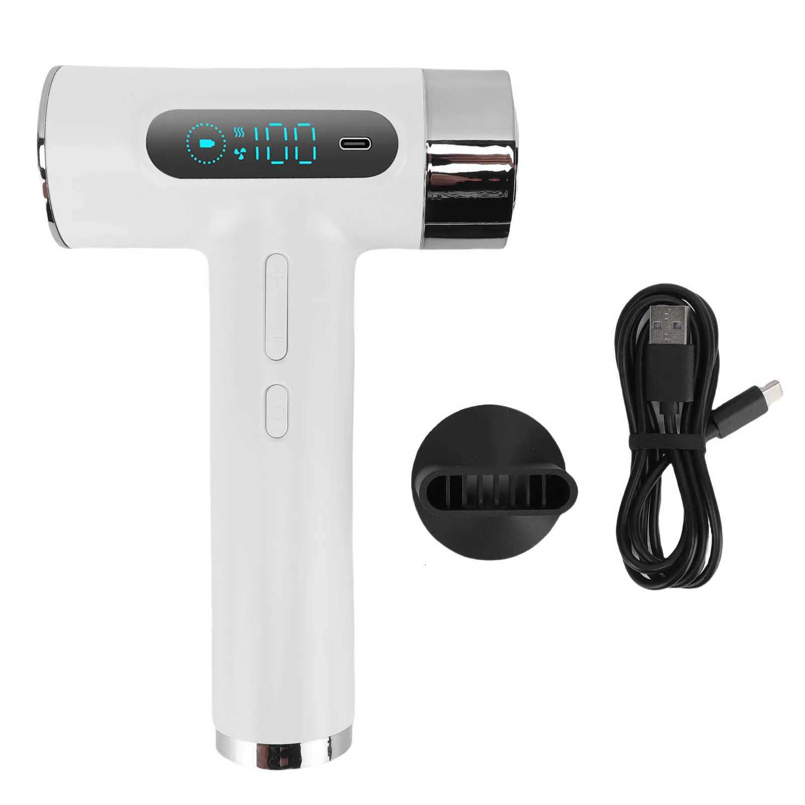 Cordless Hair Dryer 300W High Speed Cold Hot Wind USB Rechargeable Hair Blow Dryer for students Dormitory Travel C251202-image-1086953261