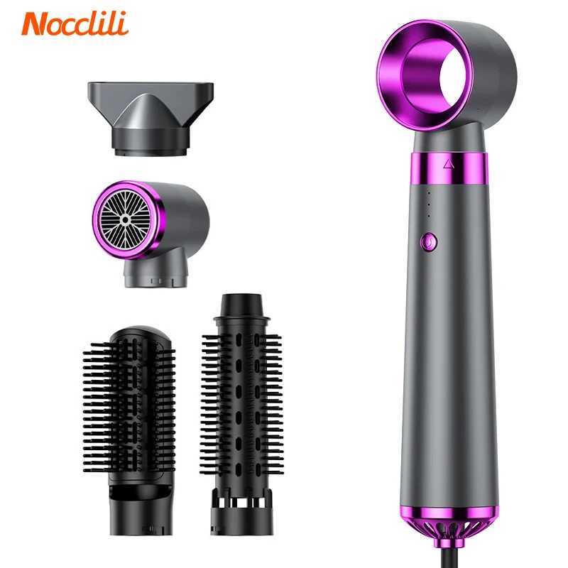 Nocclili 5 in 1 Hair Dryer B Hot Air B Volumizer Styler Set with Interchangeable B Negative Ionic Blow Dryer C251202-image-1086952065