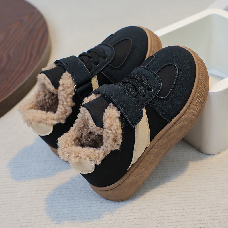 Nouveau design chaussures chaussures de sport en polaire pour garçons chaussures en coton hiver nouveau style enfants bottes de neige imperméable