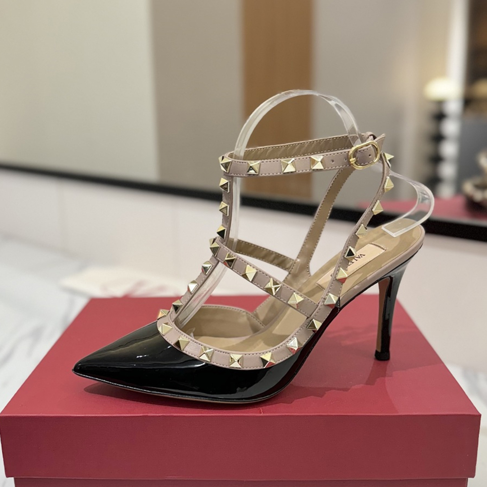 Luxury designer heels women dress shoes sandals high heel point toe stiletto slingback ladies wedding party office pumps black
