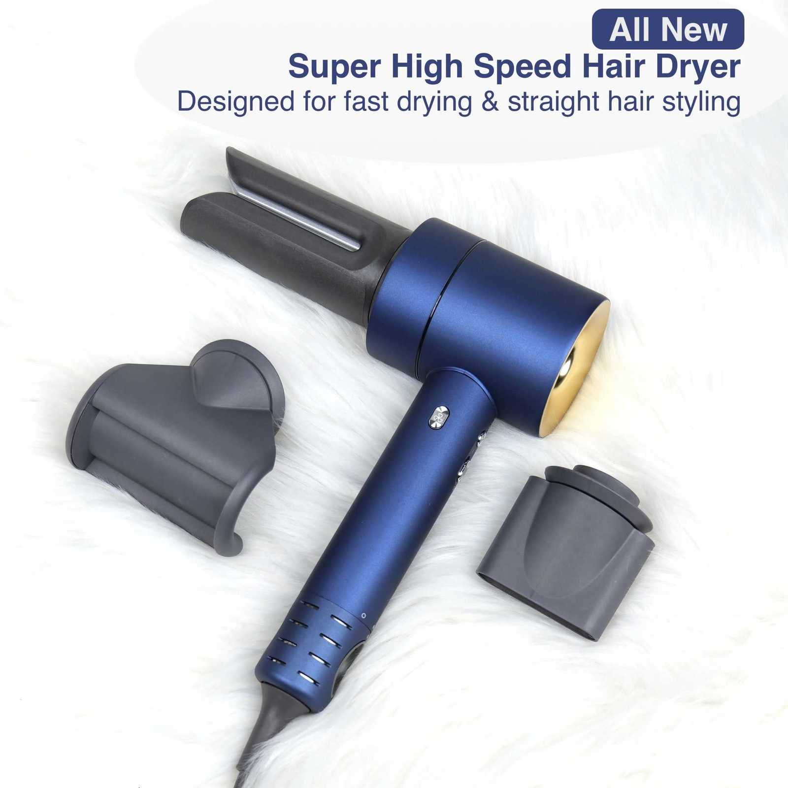 High Speed Hair Dryer Straightener 220V Fast Dry With Hair Straightening Nozzle Professional Styling Hairdryer For Hair C251202-image-1086952562