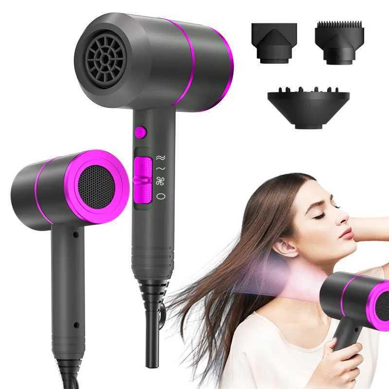 VoluVibe Professional Ionic Hair Dryer Powerf Fast Drying Low Noise Blow Dryer with 2 Concentrator Nozzle 1 Diffuser Attachme C251202-image-1086953458