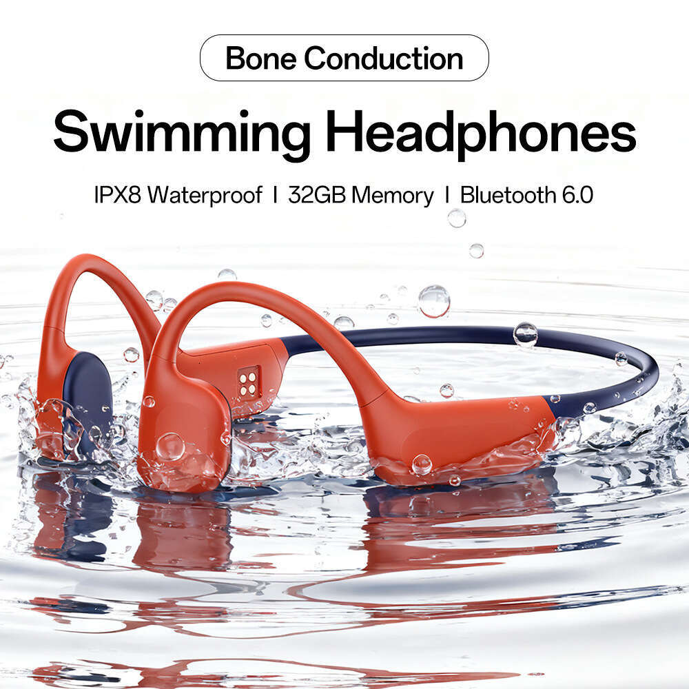 Famous brand Cross Border X Bone Conduction Swimming Bluetooth Headset Running Professional Level Waterproof G Memory Sports Noise Reduction-image-1087105972