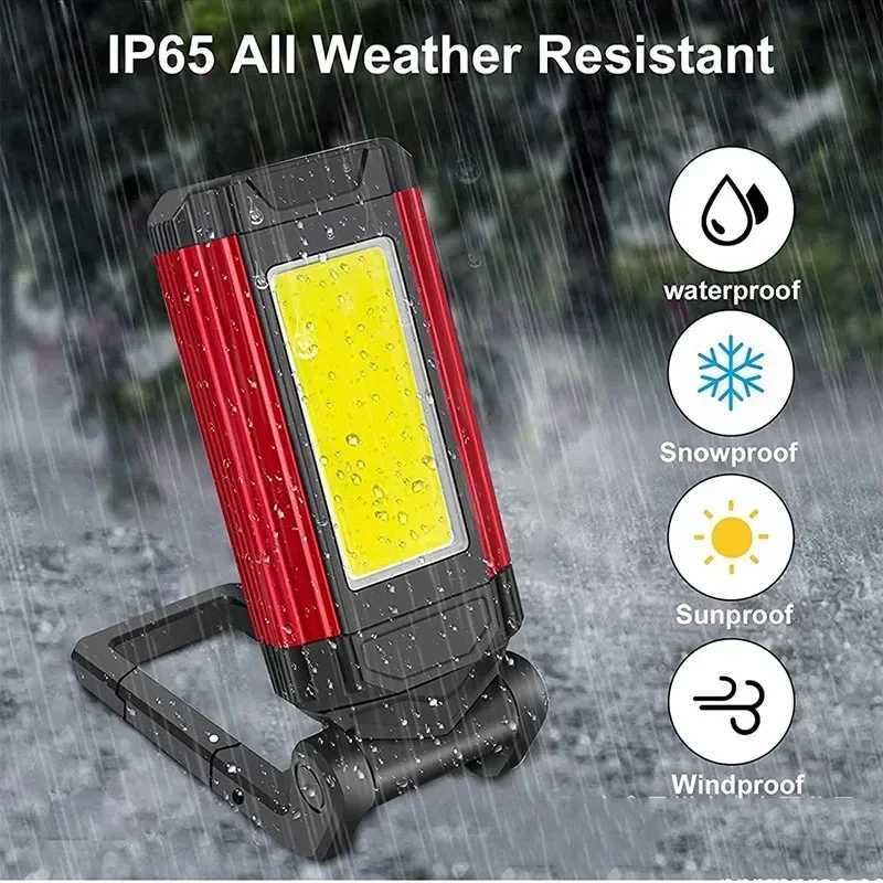 LED Portable Multifunctional Cob Bright Flashlight Usb Charging with Magnet Holder Hook Repair Super Bright Emergency Lighting M251203