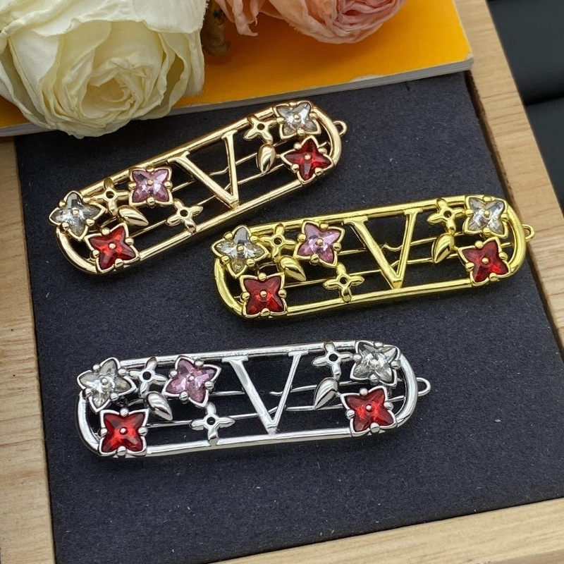 Luxury Designer Brooches Classic Brand Brooches 18K Gold Plated Colored Crystal Brooches Fashionable Men&#039;s Women&#039;s Brooches Pins Vintag-image-1087114111