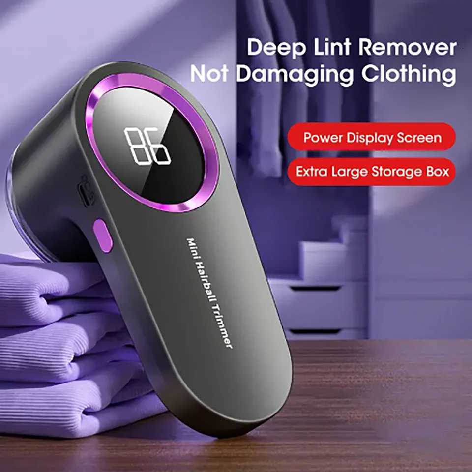 Lint Remover For Clothing LED Digital Electric Pellet Fluff Remover USB Rechargeable Fuzz Fabric Shaver Sweater M251203-image-1087077861