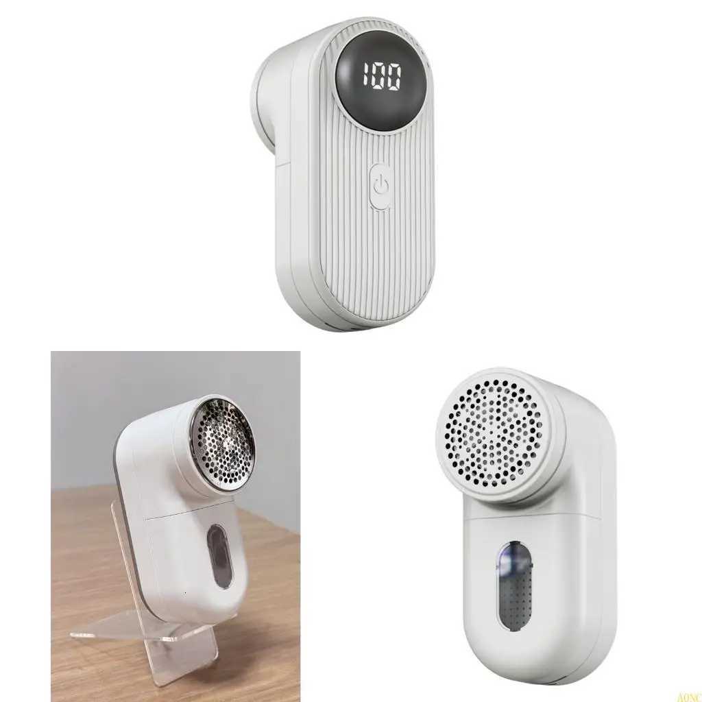 A0NC 800mah Rechargeable Fabric Shaver Fabric Remover Electric Portable Sweater Shaver with LED Display for Clothes Sofa M251203-image-1087079567