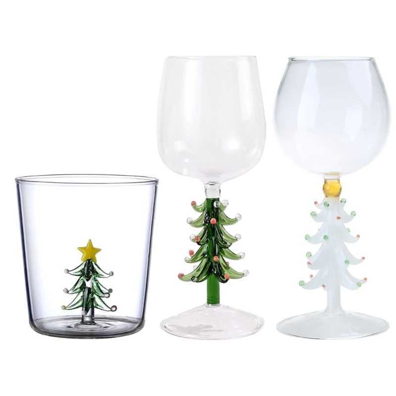 Christmas Tree Figure Inside Mug Personsed Christmas Tree Wine Glass Cup M68E H251203-image-1087085367