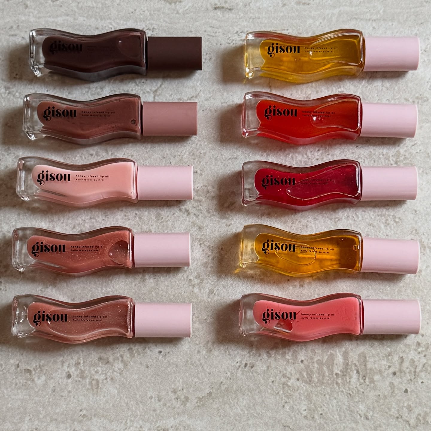 12 kinds 8ml Gisou Lip Oil Moisturizing Lipgloss Bee Vanilla Glaze Coconut Frost Honey Gold Strawberry Sorbet Sticky Toffee Make Up plumping Hone-image-1008793834