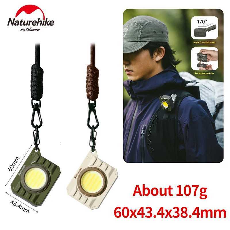 Naturehike lampe de poche extérieure Mini lumière ultralégère étanche Rechargeable sac à dos sangle Clip Camping randonnée lampe réglable M251203
