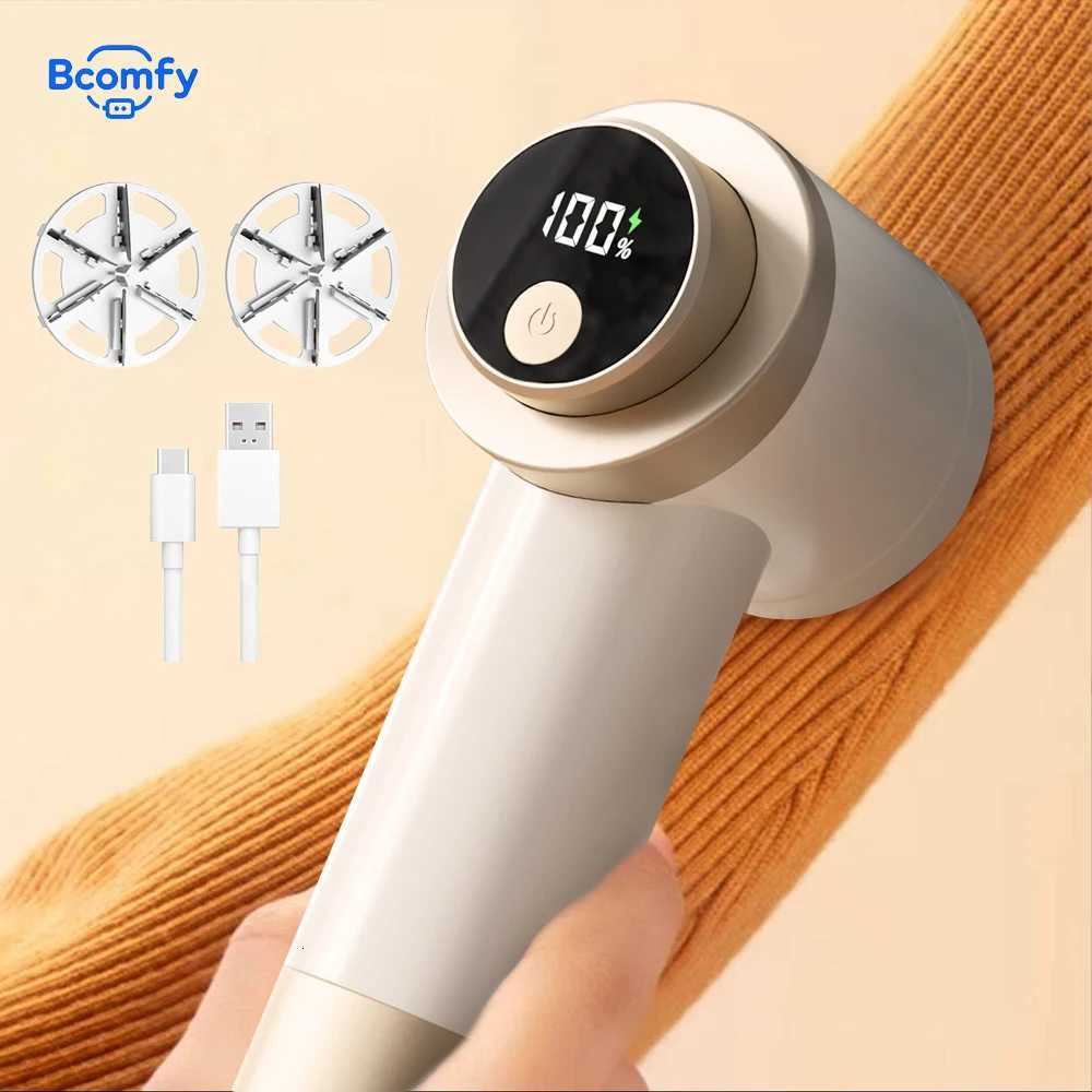 Lint Remover For Clothes Portable Electric Fabric Shaver USB Rechargeable Clothes Shaver Digital Display Sweater Pellet Remover M251203-image-1087078652