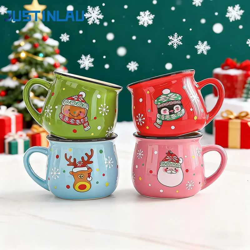 150ML/350ML Christmas Mugs Ceramic Cute Santa Elk Penguin Mousse Cup Coffee Cup for Office Home Milk Coffee Tea Cups Xmas Gifts H251203-image-1087085473