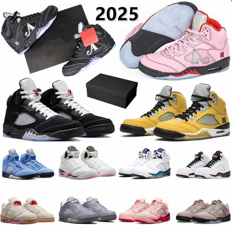 avec boîte 5 5s chaussures de basket-ball pour hommes Arctic Pink Black Racer Tokyo Metallic Reimagined Earth Grape University Blue hommes femmes