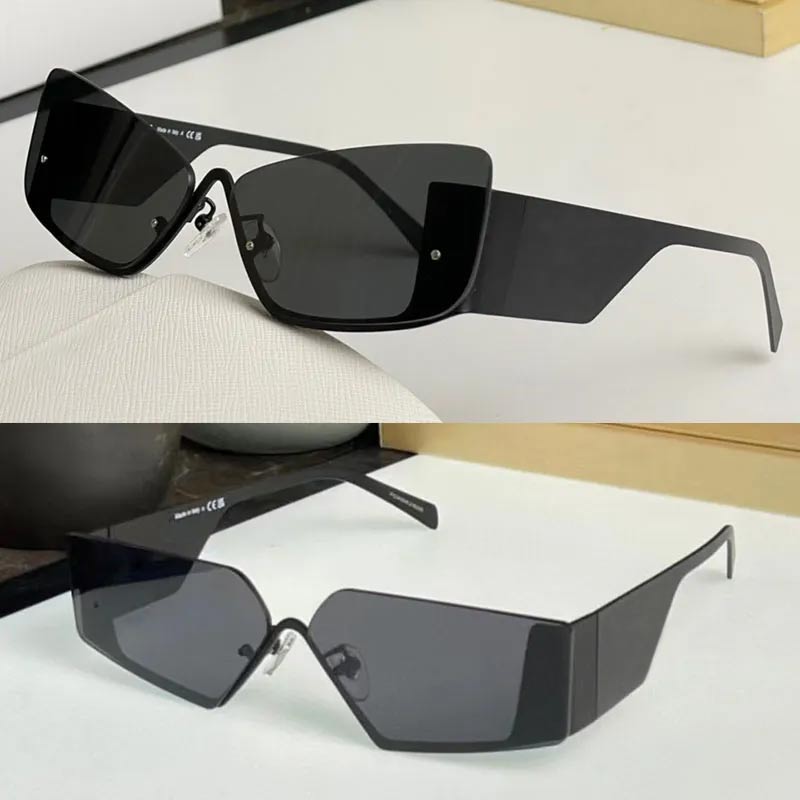 Half-Frame Sunglass Runway Sunglasses SPR58Z Slate Gray/Black Lenses Metal Sunglasses Men Outdoors Shades Womans Sun Glasses 58Z top quality-image-842401436