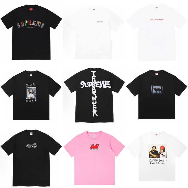 T-shirt à manches courtes de marque, tendance, Style américain, boîte classique, haut 240g, moitié 10