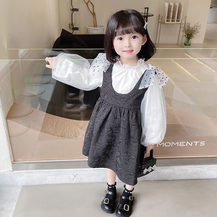 D839 Modern Design Youthwear Set Featuring Coordinated Blouse and A-Line Skirt-image-1086984670