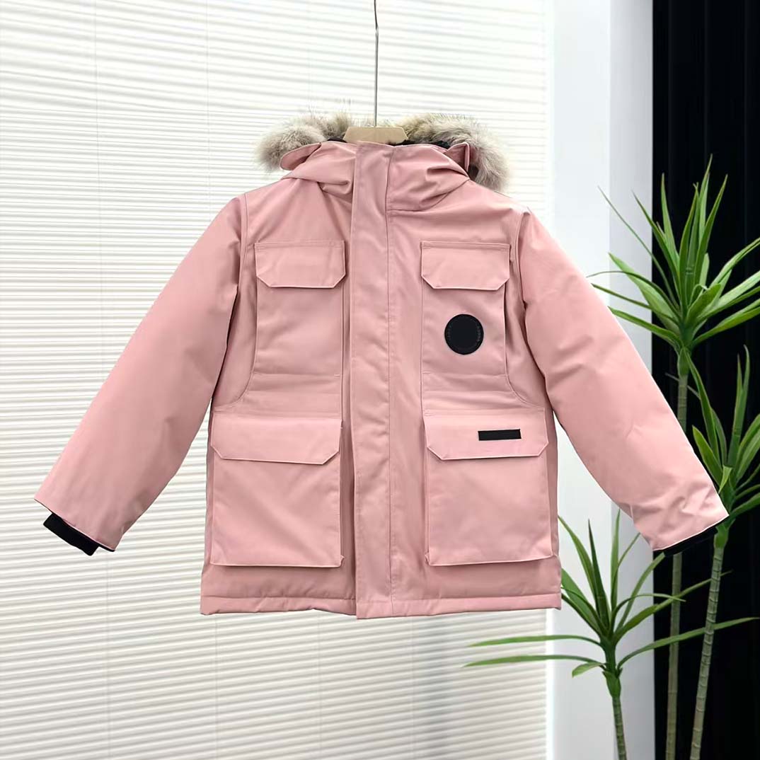 kids clothes kid Down Coat hoodies baby hooded Parkas puffer jackets winter Real Big Wolf Fur toddler hood Luxury girl pink coats outdoor skiing a06