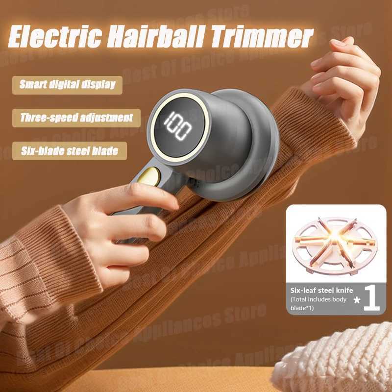 Electric Lint Remover Household Rechargeable Six-blade Hairball Trimmer For Clothes Sweaters Blankets Portable Fuzz Shaver Home M251203-image-1087080827