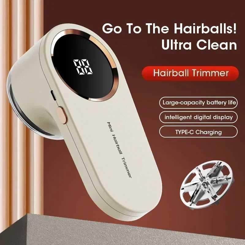 Electric Hair Ball Trimmer Wireless Portable Clothing Hair Removal Machine LED Display Handheld Knitted Fabric Shaving Machine M251203-image-1087077918