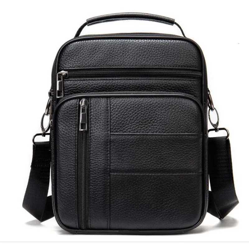 Mens Natural Handbag For Tablet Male Genuine Leather Shoulder Bag Small Men Travel Messenger Crossbody Bags Tote X251203