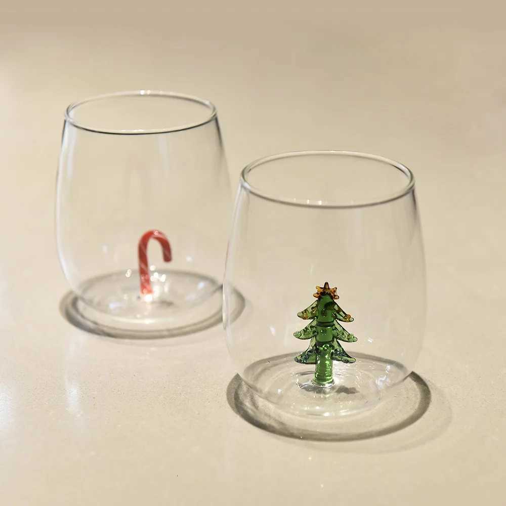 3d Animal Glass Cup 350ml Christmas Theme Animal Inside Glass Christmas Drinking Glasses Cartoon Animal Shape Glass Coffee Mug H251203-image-1087085298