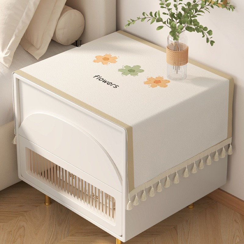 2026 Bedside Table Cover Bedroom Mat Desktop Dust Tablecloth Refrigerator Cover b-2-image-1087020653