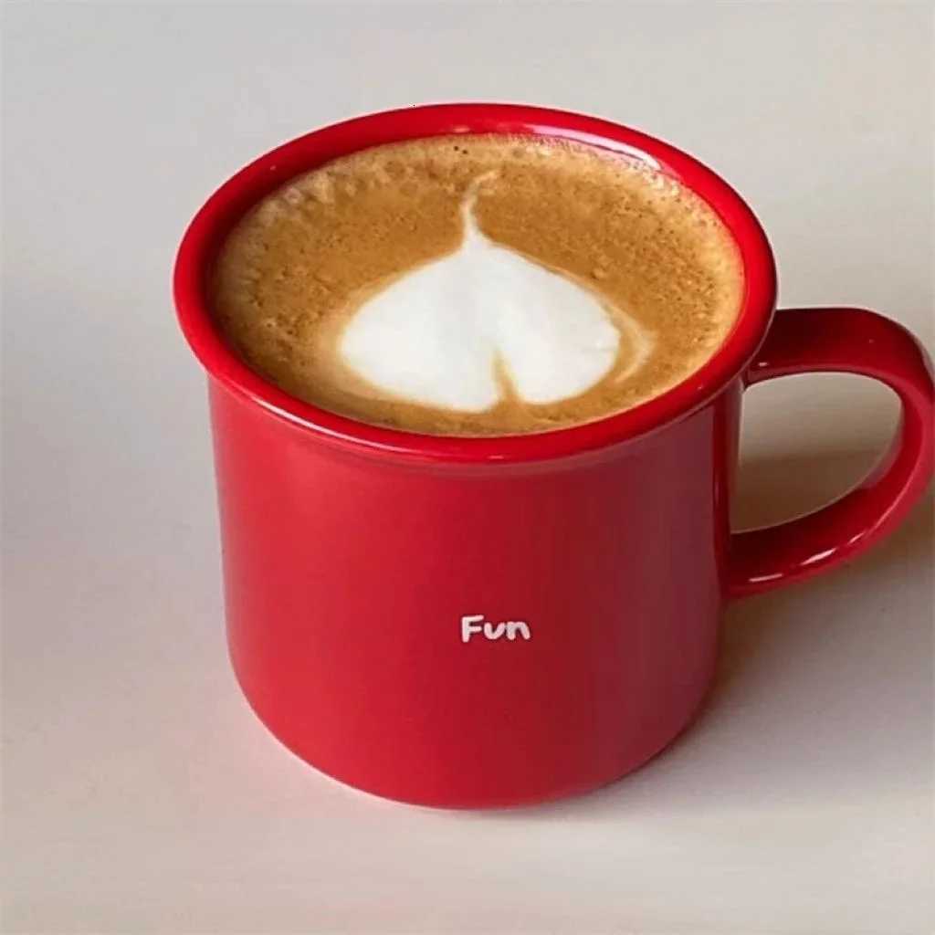 Vintage Red Christmas Mug Simplicity Stainless Steel Coffee Cup Beauty Couple Gift Box with Vintage Ceramic Cups Creative Gift H251203-image-1087085944