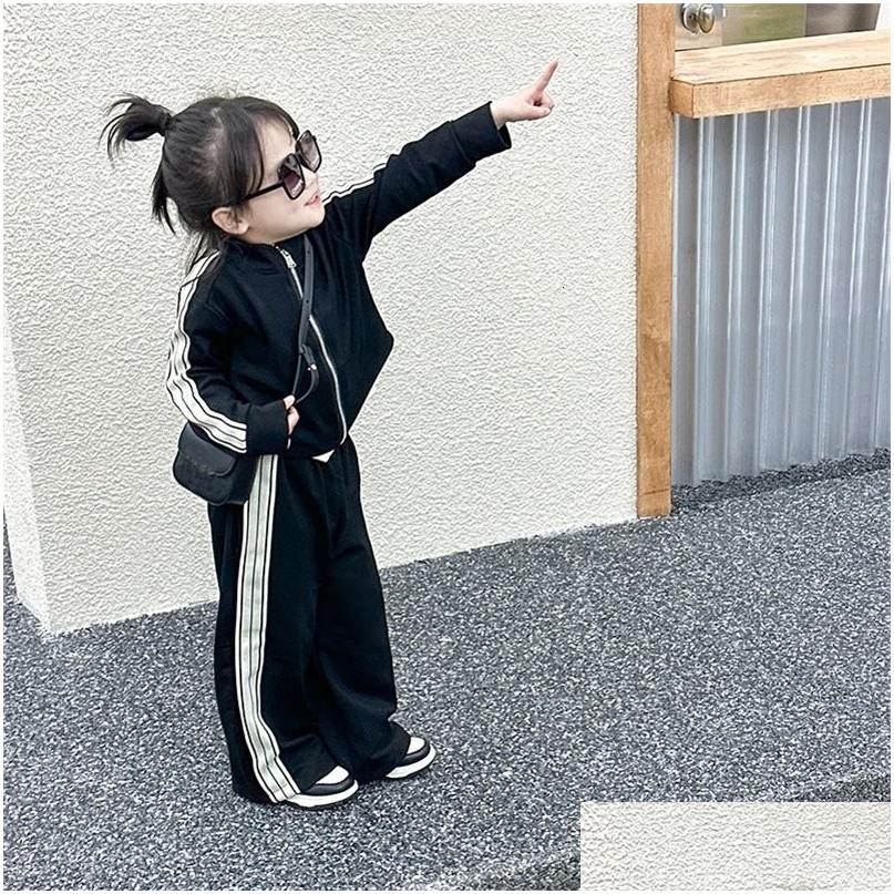 Clothing Sets Girls Fashion Casual Children Spring Autumn Sports Suits Kids Longsleeved Jacketpants 2Pcs Outfits Trend Clothes H251208-image-1087662760