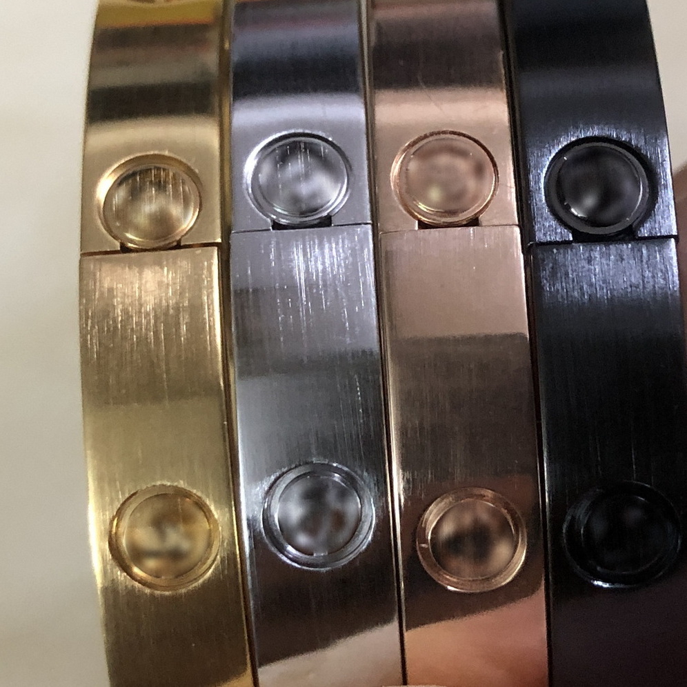 ADITA brushed bracelet Bangle size 16-20 CM TOP quality designer Brushing bracelet for women men couple bracelets stainless steel gold plated 030