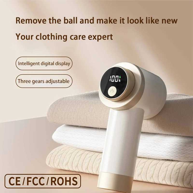 Electric Lint Shaver Digital Display Wireless Fabric Pill Remover 3 Speeds Rechargeable For Sweaters Clothes Hairball Trimmer M251203-image-1087080817