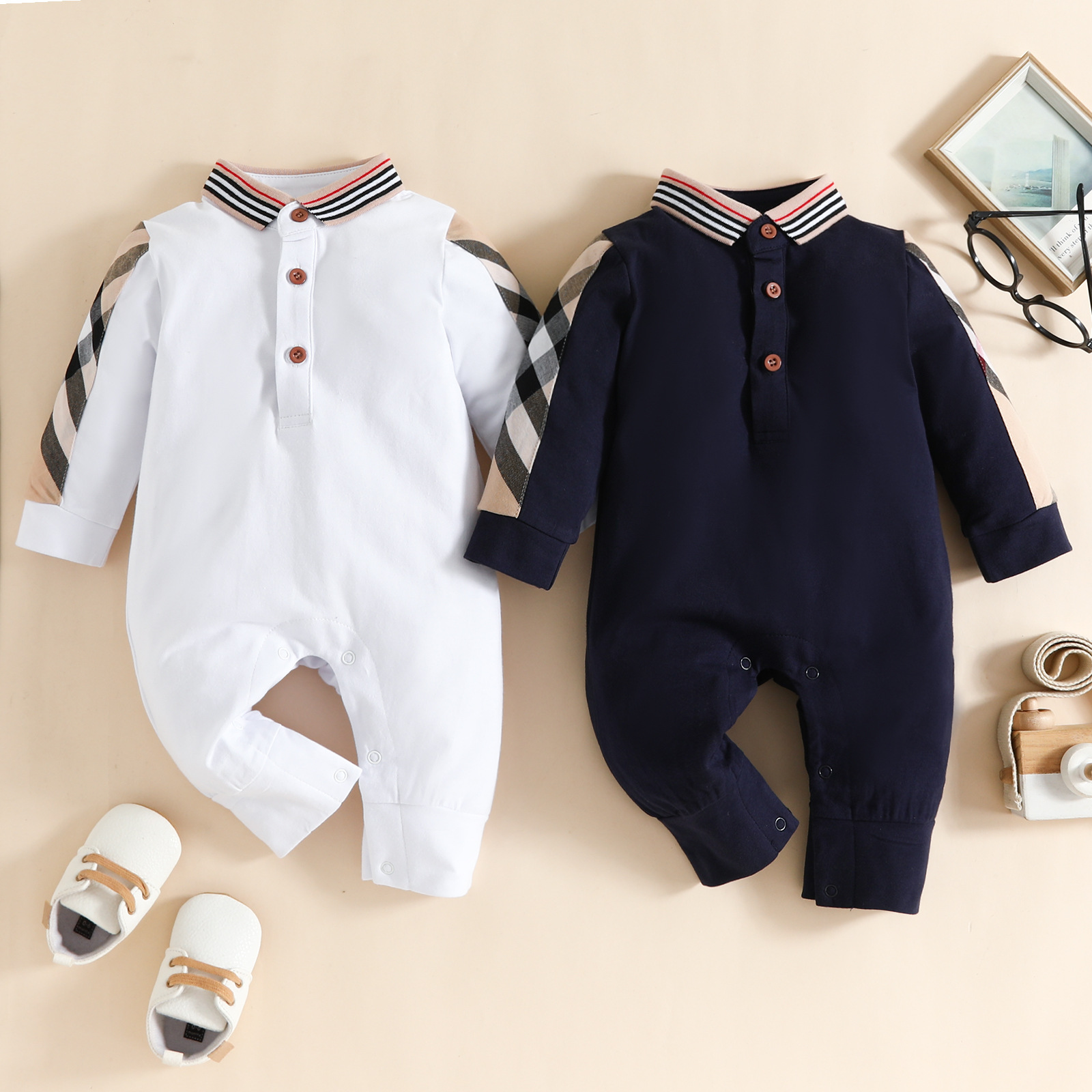 Baby Rompers Baby Boy Clothes New Romper Cotton Newborn Baby Girls Kids Designer lovely Infant Jumpsuits Clothing Set H251208-image-1087662764