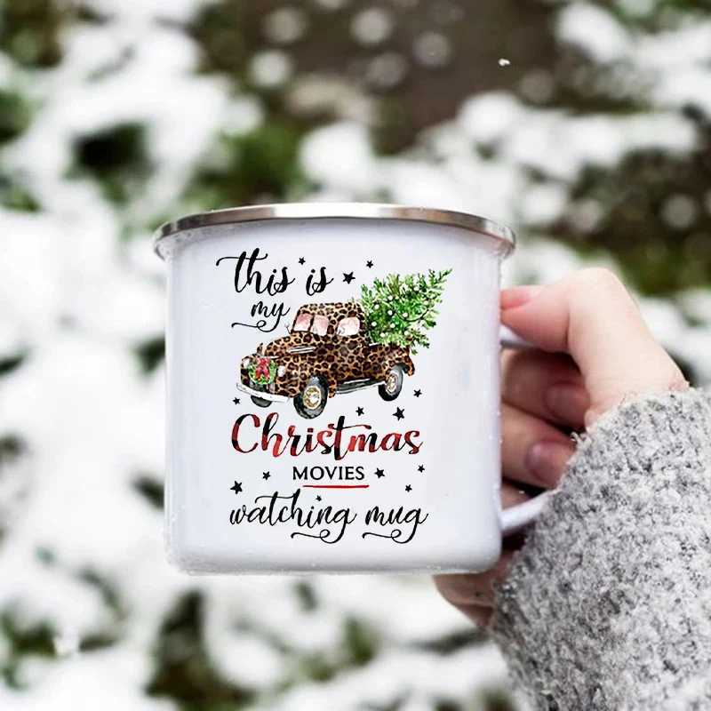 Its My Christmas Movies Watching Mug Creative Coffee Mugs Party Dessert Hot Cocoa Chocolate Cup Enamel Handle Cups Xmas Gifts H251203-image-1087085590