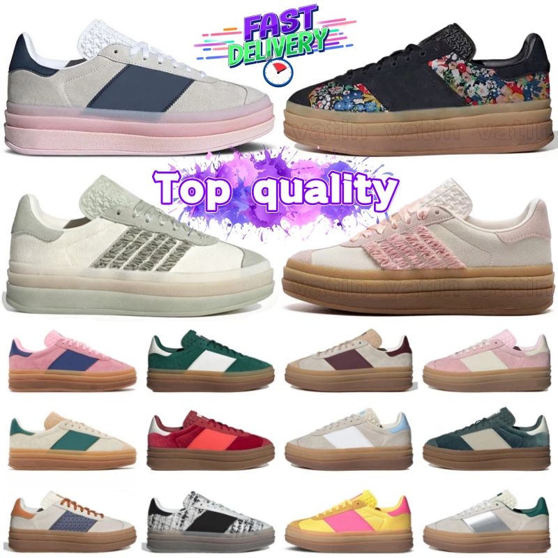 Luxury Platform Designer Gazellss Casual Shoes men Women Collegiate Red Lucid Pink Green Leopard Black Gum Crimson Velvet Leather Sneakers Womens Gi