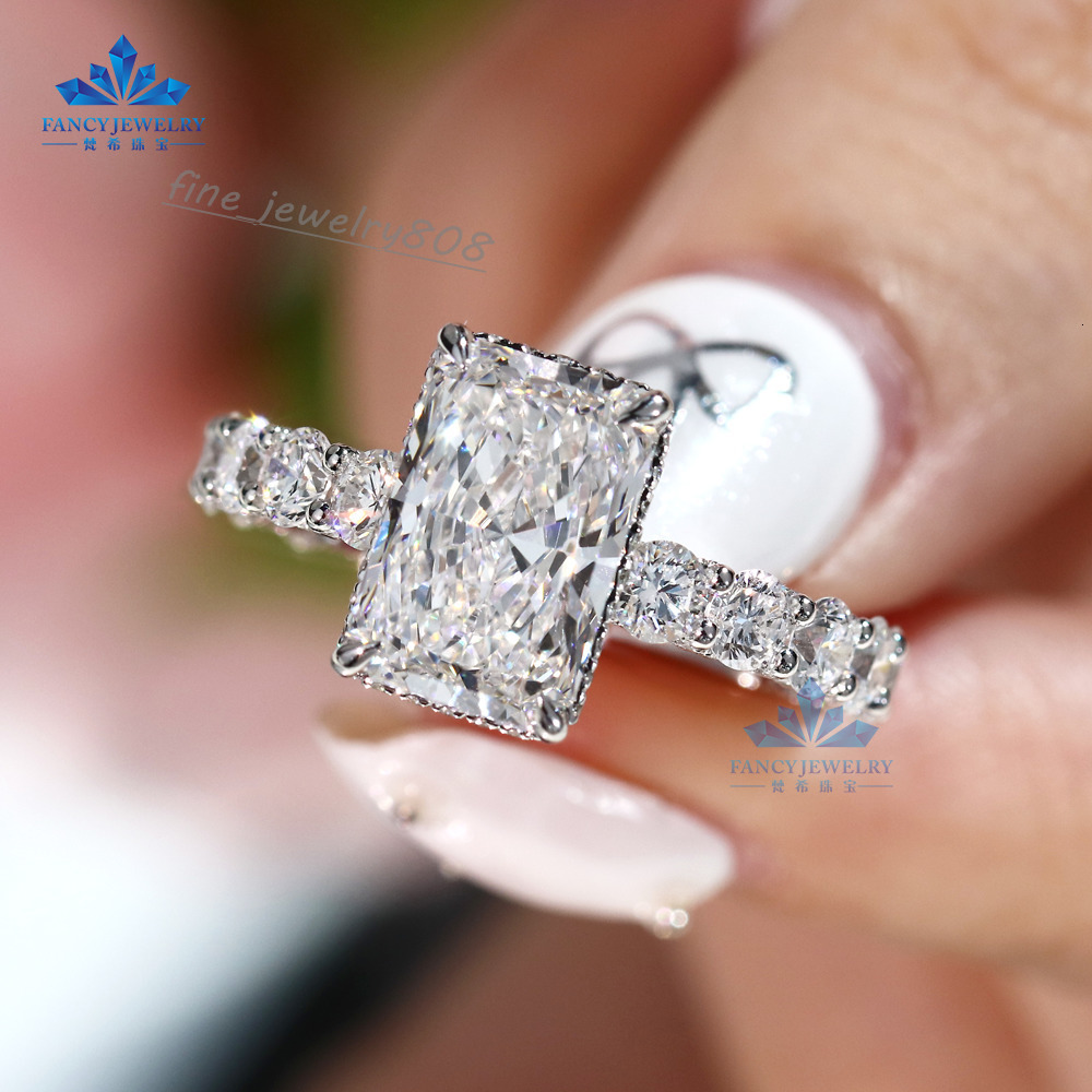 moissanite ring GRC IGI Certified Lab Grown Diamond Ring CVD HPHT 2CT to 5ct Men Women Engagement Wedding Customized Ring 14k 18k Solid Gold